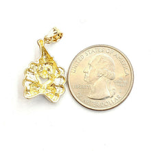 Load image into Gallery viewer, New 10k two tone gold clown face theater pendant fine gift jewelry unisex 2.9g
