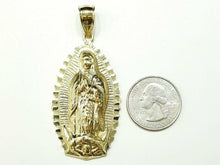 Load image into Gallery viewer, 10k gold virgin Mary Guadalupe pendant charm gift fine religious jewelry 8.3g
