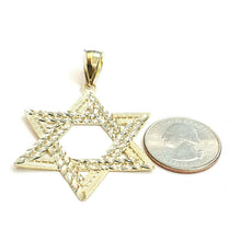 Load image into Gallery viewer, 10k yellow gold star of David Jewish Israel charm pendant religious jewelry 5.3g
