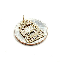 Load image into Gallery viewer, 14k yellow Gold crab cancer zodiac sign astrolog Pendant charm fine jewelry 1.3g
