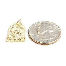 Load image into Gallery viewer, 14k yellow Gold Aquarius zodiac sign astrology Pendant charm fine jewelry 1.4g
