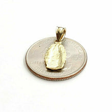 Load image into Gallery viewer, 14k gold tiny virgin Mary Guadalupe pendant diamond cut religious jewelry 0.9g
