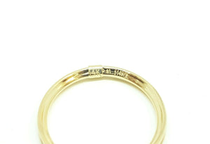 14k yellow Gold eternity wedding stackable endless band cubic zirconia size 7