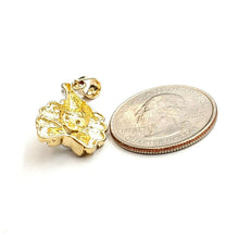 Load image into Gallery viewer, New 10k two tone gold clown face theater pendant fine gift jewelry unisex 2.9g
