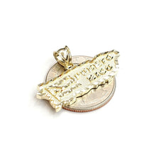 Load image into Gallery viewer, New 10k yellow gold Puerto Rico outline map pendant charm gift fine jewelry 2.6g
