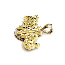 Load image into Gallery viewer, 10k yellow Gold Triple X Mode word Pendant charm diamond cut fine jewelry 7.2g
