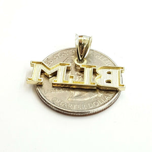 New 10k yellow gold BLM black lives matter pendant charm fine gift unisex 1.6g