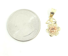 Load image into Gallery viewer, 14k gold flower Pendant charm gift fine jewelry for women 1.1g
