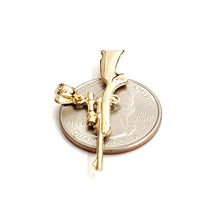 Load image into Gallery viewer, New 14k yellow Gold 3D gun rifle Pendant charm polished fine jewelry gift 3.1g
