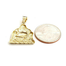 Load image into Gallery viewer, New 10k yellow gold buddha Buda Buddah pendant charm fine religious jewelry 2.7g
