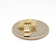 Load image into Gallery viewer, 14k yellow gold star of David Israel pendant cubic zirconia fine jewelry 1.2g
