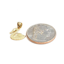 Load image into Gallery viewer, New 14k yellow Gold tiny duck bird Pendant charm gift fine jewelry 1.1g
