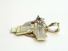 Load image into Gallery viewer, New 10k yellow Gold solid Uzi machine gun Pendant charm fine jewelry unisex 4.2g
