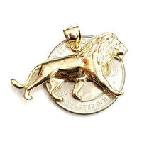 Load image into Gallery viewer, 14k yellow Gold lion full body Leo zodiac Pendant charm gift fine jewelry 3.4g
