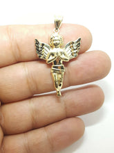 Load image into Gallery viewer, New 10k yellow Gold full body angel Pendant charm fine gift jewelry unisex 3.2g
