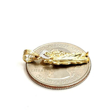 Load image into Gallery viewer, New 14k solid Gold two tone saint Jude juda Pendant charm fine gift jewelry 0.9g
