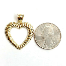 Load image into Gallery viewer, New 10k yellow gold heart pendant charm love amor fine gift women jewelry 2.4g
