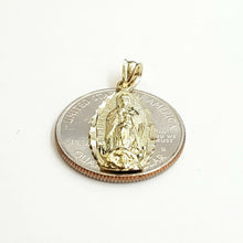 Load image into Gallery viewer, 10k gold virgin Mary Guadalupe pendant charm gift fine religious jewelry 1.3g
