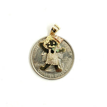Load image into Gallery viewer, New 14k tri color gold baby girl Pendant charm gift fine jewelry unisex 1.7g
