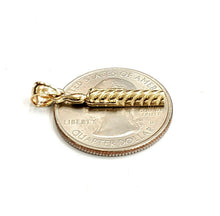 Load image into Gallery viewer, 14k solid yellow Gold candle light Love romance Pendant fine jewelry gift 1.4g
