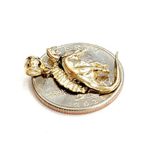 Load image into Gallery viewer, 14k yellow Gold Dinosaur Full body animal Jurassic Pendant charm jewelry 1.8g
