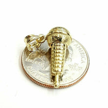 Load image into Gallery viewer, New 10k solid yellow Gold microphone Pendant singer music jewelry fine gift 3.3g
