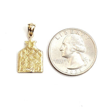 Load image into Gallery viewer, 14k yellow gold tablets of law star of David Jewish Israel torah pendant 2.2g
