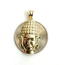 Load image into Gallery viewer, New 10k yellow gold buddha Buda Buddah pendant charm fine religious jewelry 2.2g
