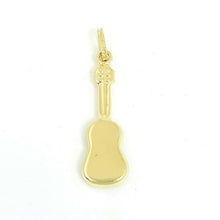 Load image into Gallery viewer, New 14k yellow Gold hollow guitar music Pendant charm 3D fine gift jewelry 1.4g
