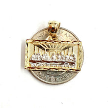 Load image into Gallery viewer, 14k two tone gold last supper pendant charm diamond cut fine gift jewelry 2.4g
