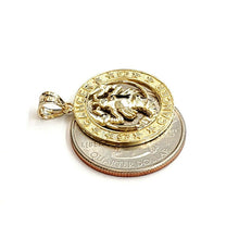 Load image into Gallery viewer, 10k yellow Gold cancer crab zodiac sign round Pendant charm fine jewelry 2.6g
