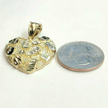 Load image into Gallery viewer, New 10k yellow gold nugget heart pendant charm fine gift  for women jewelry 4.3g
