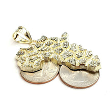 Load image into Gallery viewer, 10k yellow gold nugget Africa continent outline map pendant charm jewelry 9.2g

