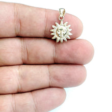 Load image into Gallery viewer, 14k yellow gold solid sun sol pendant charm astrology fine jewelry 0.55" 2.4g
