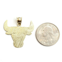 Load image into Gallery viewer, 10k yellow solid Gold Taurus bull zodiac Pendant charm fine gift jewelry 2.9g
