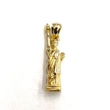 Load image into Gallery viewer, 14k Yellow gold 3D New York statue of liberty pendant charm Gift fine jewelry 3g
