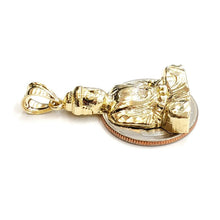 Load image into Gallery viewer, New 10k yellow gold buddha Buda Buddah pendant charm fine religious jewelry 4.6g
