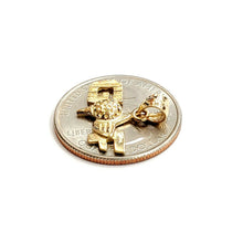 Load image into Gallery viewer, 14k yellow Gold Golf word ball Pendant charm sport game fine jewelry gift 1.4g
