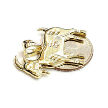 Load image into Gallery viewer, New 10k yellow Gold Goat Pendant charm diamond cut animal fine gift jewelry 2.7g

