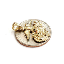 Load image into Gallery viewer, 14k yellow gold US Marine Corps Emblem pendant charm Fine Jewelry men women 3.1g
