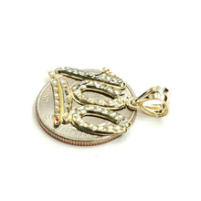 Load image into Gallery viewer, New 10K Solid Yellow Gold Diamond Cut One Hundred 100 Charm Pendant jewelry 2g
