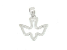 Load image into Gallery viewer, New 14k white gold Espiritu Santo pendant charm religious fine jewelry 0.7g
