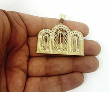 Load image into Gallery viewer, 14k two tone gold last supper pendant charm cubic zirconia fine jewelry 11.2g
