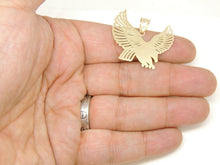 Load image into Gallery viewer, 10k yellow Gold eagle Pendant charm necklace gift for her him fine jewelry 3.1g
