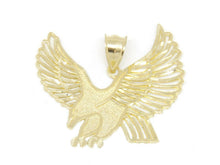 Load image into Gallery viewer, 10k yellow Gold eagle Pendant charm necklace gift for her him fine jewelry 3.1g
