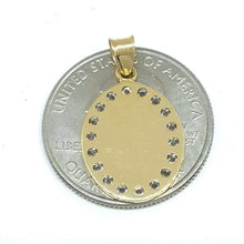Load image into Gallery viewer, 14k gold oval virgin Mary Guadalupe pendant charm religious gift jewelry 1.3g
