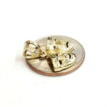 Load image into Gallery viewer, 10k yellow gold happy &amp; sad face theater pendant fine gift jewelry unisex 1.9g
