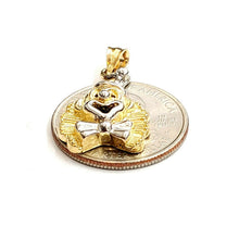 Load image into Gallery viewer, New 10k two tone gold clown face theater pendant fine gift jewelry unisex 2.9g
