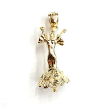 Load image into Gallery viewer, 14k yellow Gold Solid 3D Flamenco dancer Pendant charm gift fine jewelry 3g
