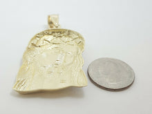 Load image into Gallery viewer, New 10k two-tone gold jesus face head pendant fine religious gift jewelry 11.1g
